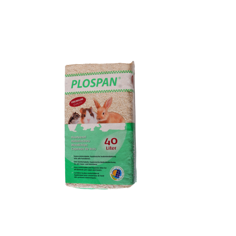 Plospan Trucioli Lettiera Naturale 2,2kg (40lt) Plospan Trucioli Lettiera Naturale 2,2kg (40lt)
